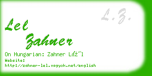 lel zahner business card